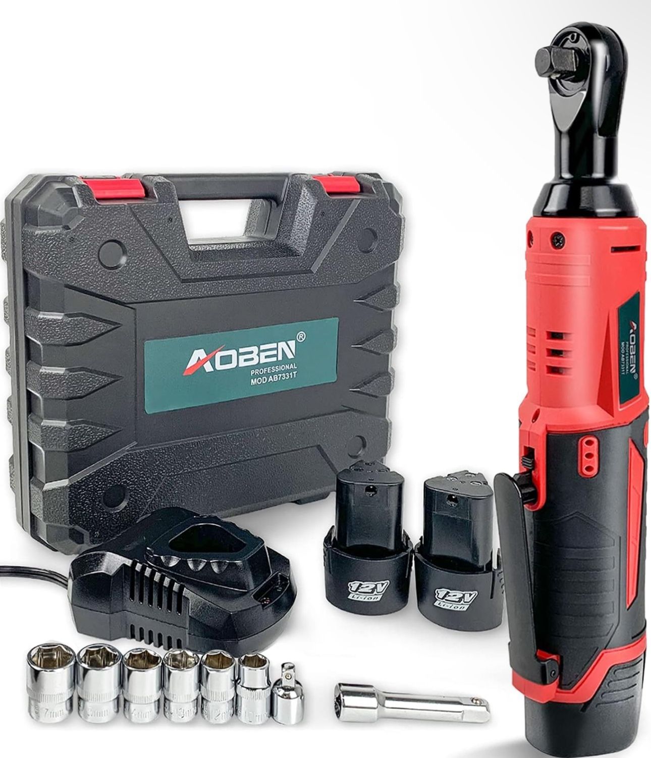 Cordless Electric Ratchet Wrench Set, 3/8"