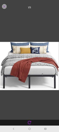 VASAGLE Queen Steel Bed Frame, 16 Inches Tall, 1100 lb Weight Capacity
Heavy-Duty Platform Bed, No Box Spring Needed, Under-Bed Storage, Mattress Reta
