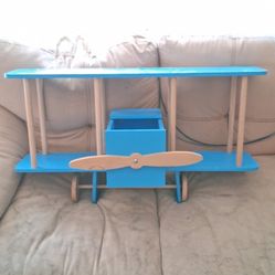 WOODEN SHELF AIRPLANE - AVIÓN MADERA REPISA