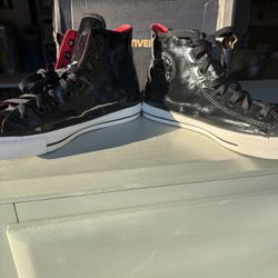 Men’s Converse High Tops. Black Paten Leather. Size 10