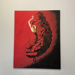 Hand Painted Women Paintings BLOWOUT! Red Dress