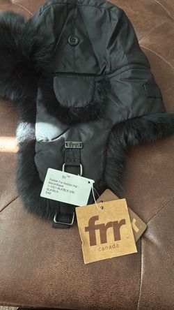 Rabbit Fur Aviator Hat /black