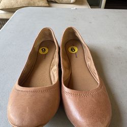 Lucky Brand Emmie Ballet Flats - Tan Leather Size 6