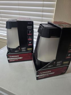 Husky 2000 Lumens Hybrid Power LED Lantern with Rechargeable Battery