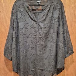 Torrid Lace Transparent Blouse 3xl 3x 3