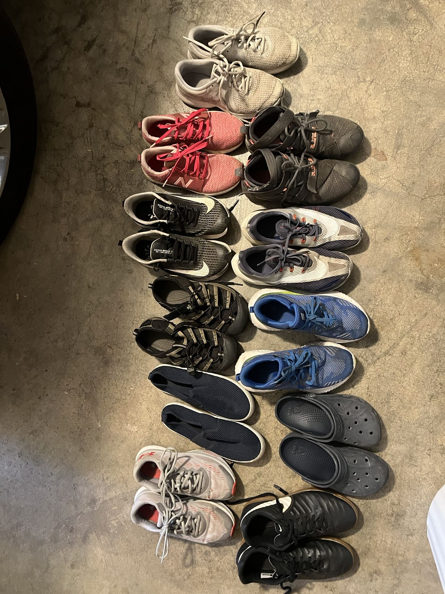 Kids Shoes, Size 4-5.5 Nike, New Balance, Under Armour,crocks, Adidas,keen& H&M