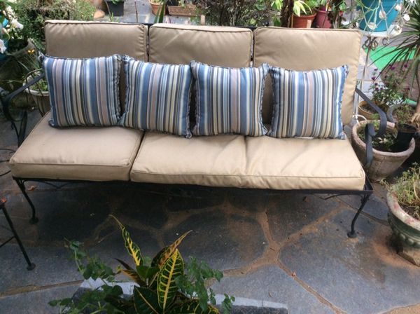 Vintage Wrought Iron Three Cushion Outdoor Sofa For In Atlanta Ga Offerup Vintage Wrought Iron Three Cushion Outdoor Sofa For In Atlanta Ga Offerup