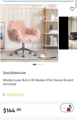 Pink fur chair