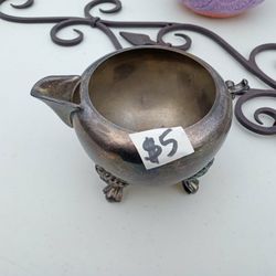 VINTAGE SILVER PLATED CREAMER (NO LID)