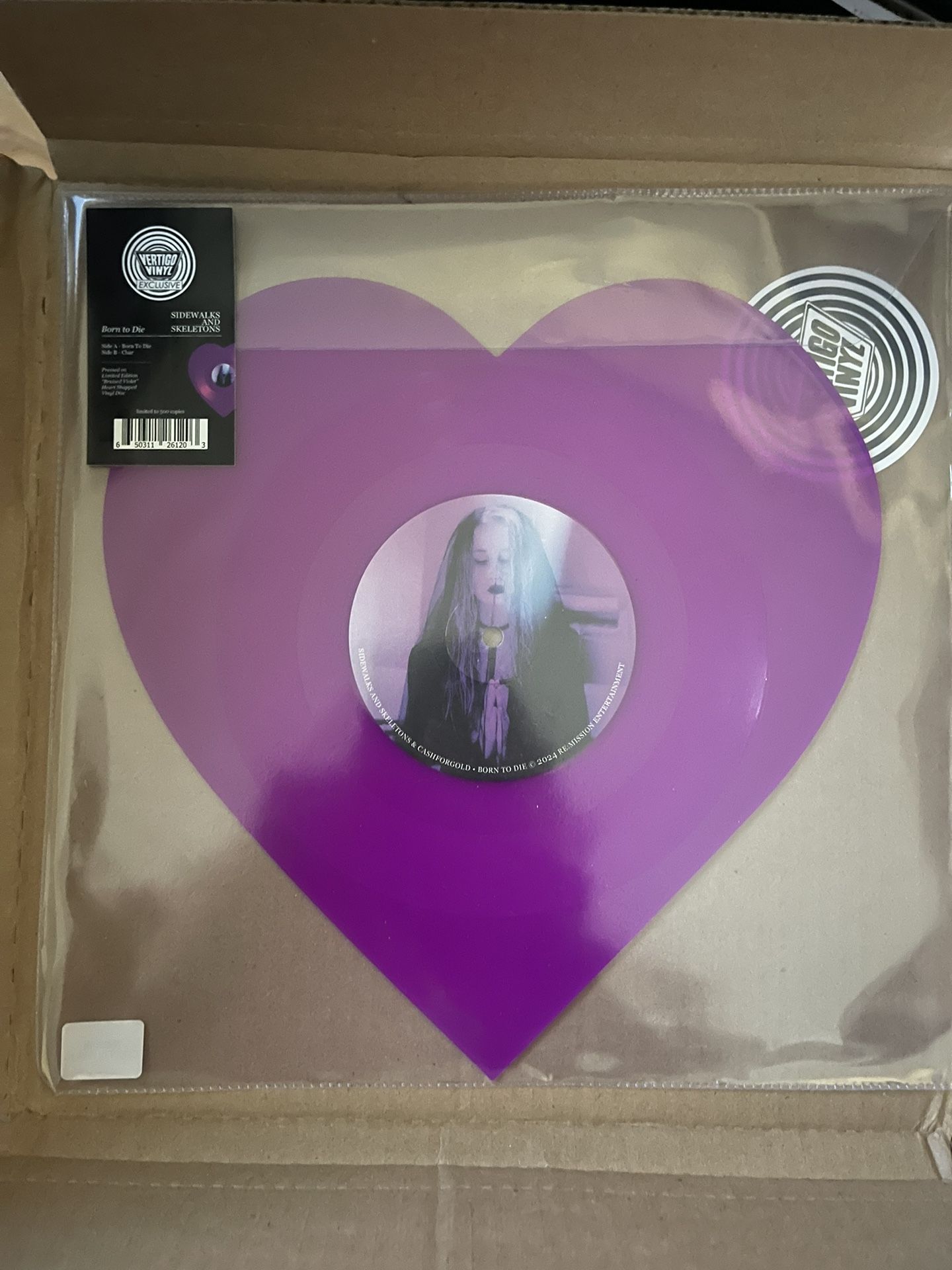 Born To Die - Sidewalks and Skeletons & CASHFORGOLD Heart Shaped Vinyl