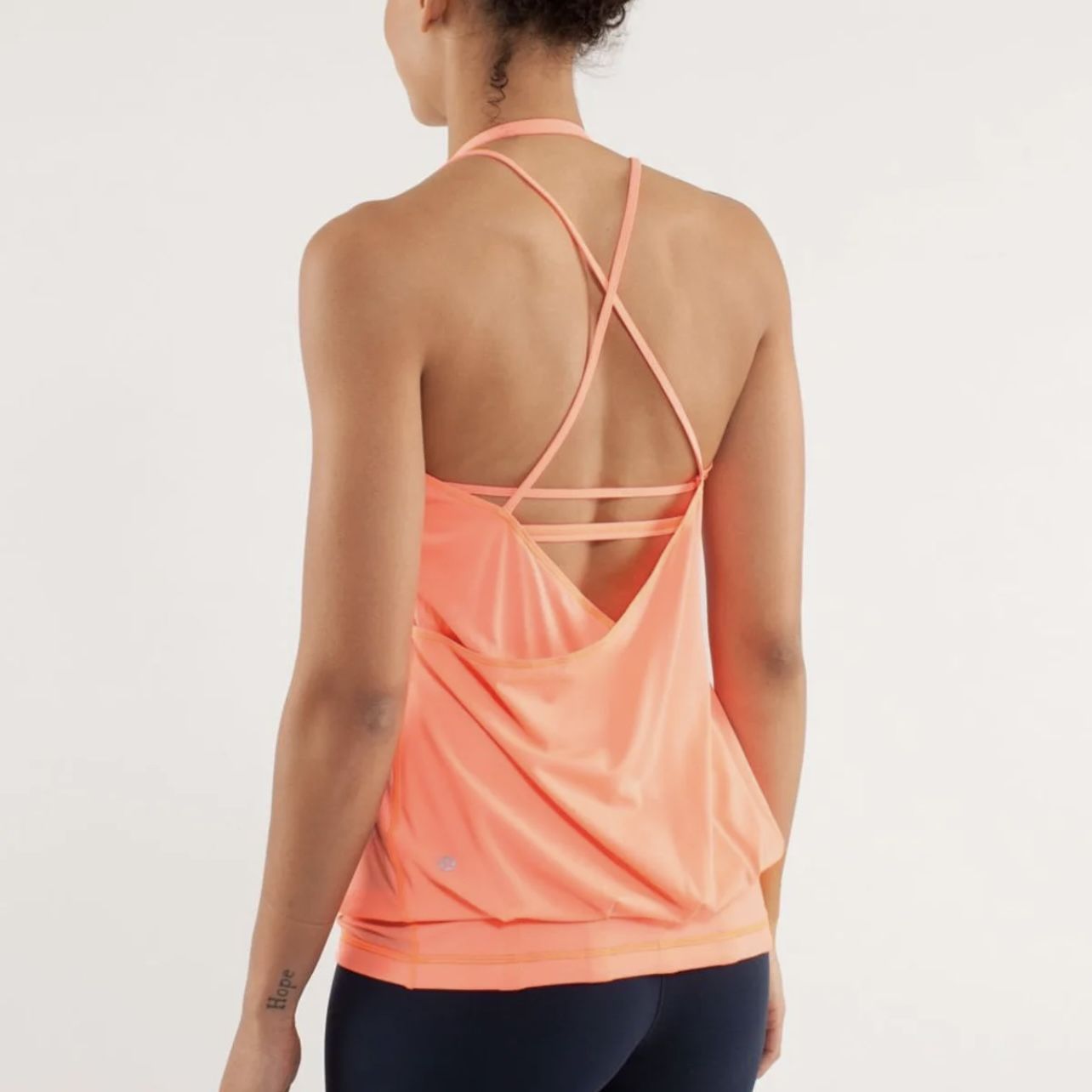 LULULEMON Coral Orange Flow And Go Tank Top II