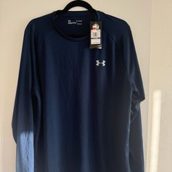Under Armour Men's HeatGear Short Sleeve T-Shirt - XL - Navy Blue - NWT