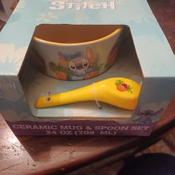 Disney Stitch Mug & Spoon Set