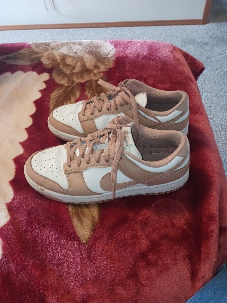 Size 8 Rose Colored Nike Dunks Lowtops