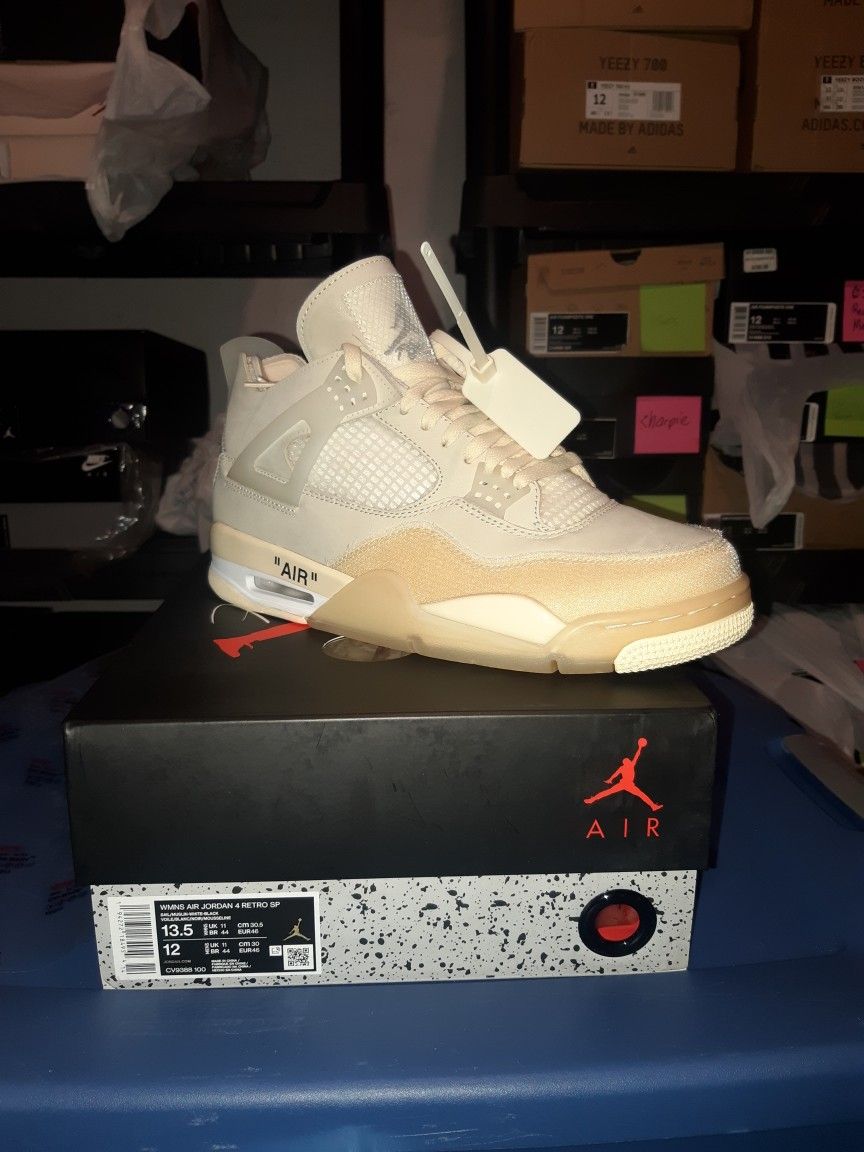 Nike Jordan 4 Retro Off-White Sail (W) - CV9388-100
 Mens Size 12 B Grade 