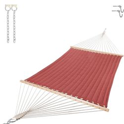 Castaway  13 ft. Quilted Hammock in Red Accommodates 2 people 450lb weight capacity NEW (Price Firm)