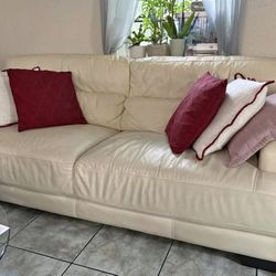Set Leather White Sofa . Price Including Delivery 