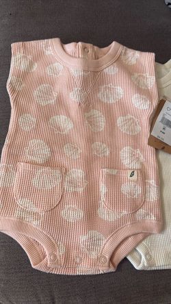 Baby Waffle Knit Romper 0-3M 2 pc