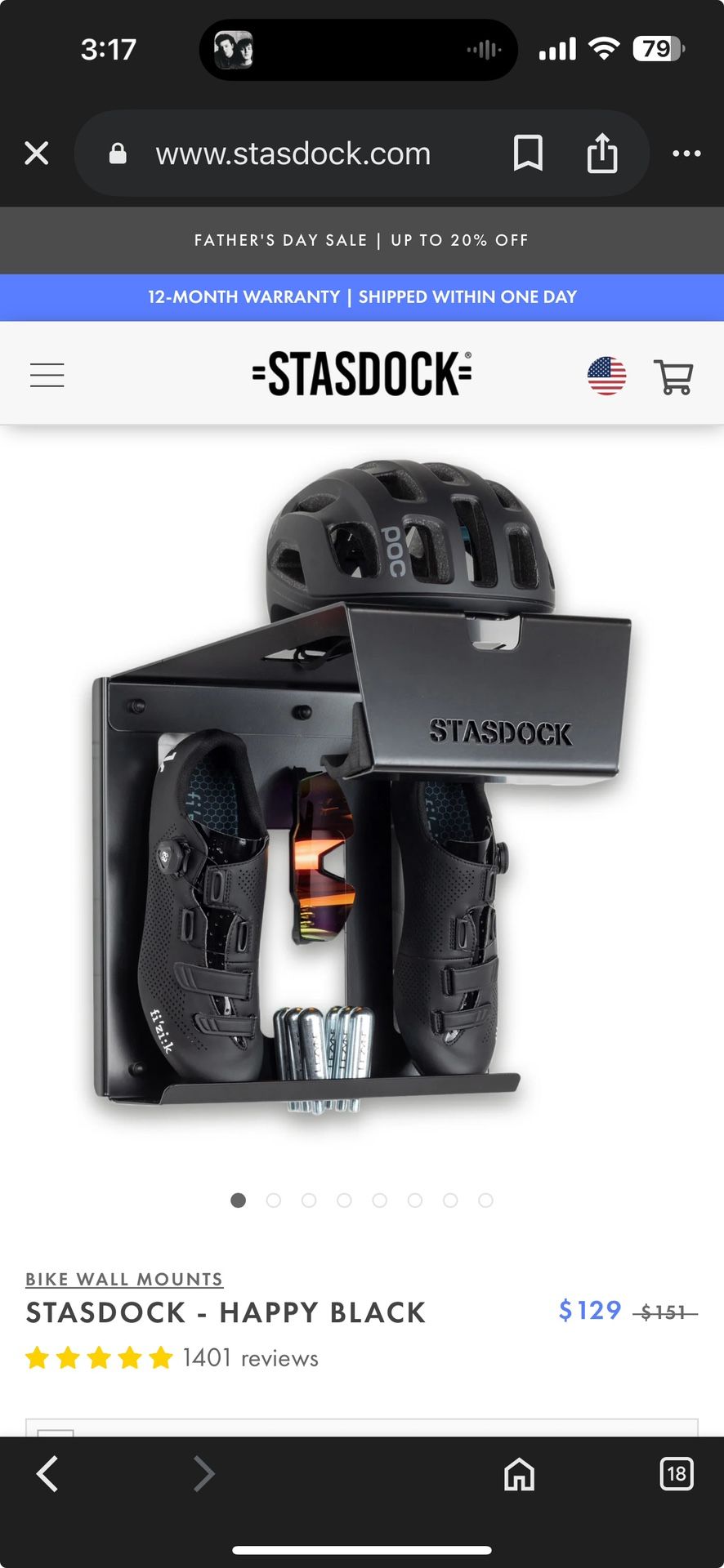 Stasdock wall mount Bike Rack