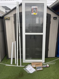 New Storm Door Larson Slide Size W36 H95 + Extension  Lock All Parts For Install $295 