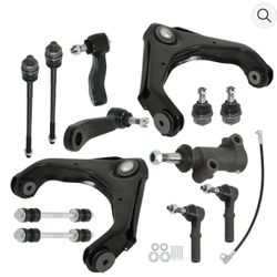 2001-2010 Front Upper Control Arms Tie rods Kit Chevy Silverado GMC Sierra 3500 2500 HD H2 Yukon