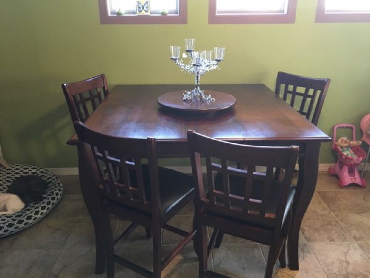 Brand new cherry wood dining table chairs