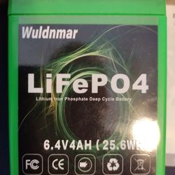 LifePo4 6.4V 4AH Battery X2