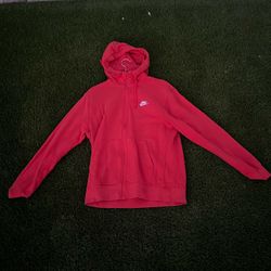 Red nike fleece hoodie