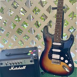 Indio Stratocaster & Marshall Amplifier  $95 
