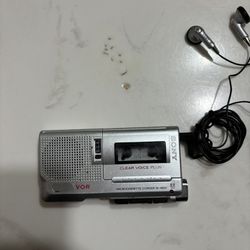 Sony M-560V V-O-R Silver Microcassette Corder Handheld Voice Recorder Dictaphone