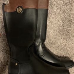 Women’s Liz Claiborne LC Tilia Black Tan Riding Boots