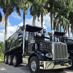 2013 PETERBILT 365 DUMP TRUCK TRI-AXLE W/STEEREABLE THIRD AXLE 
