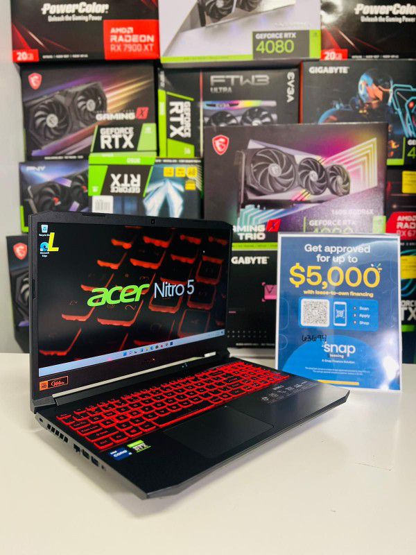 Brand new 🧬Acer Nitro 5 Gaming laptop Core i5-11th🔥16GB Ram🔹Nvidia RTX 3050 ti🕹Graphics Warranty Included ✔Finance available $0 down