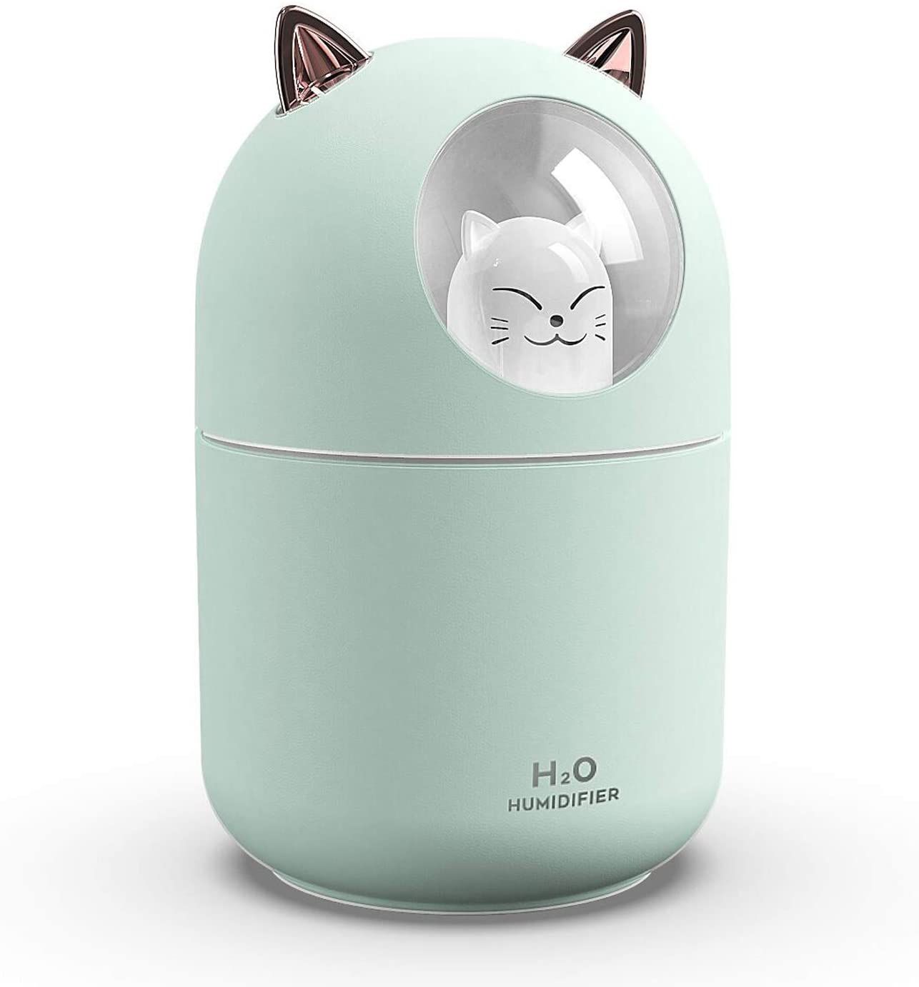 humidifiers for bedroom, small humidifier plant humidifier for Office with High and Low Mist Settings , 2 Mist Modes, Super Quiet,Up to 12 Hours (whit