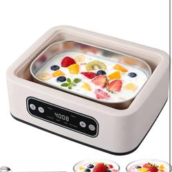 Yogurt Maker with Timer and Temperature Control, Fully Automatic for Home Use. Perfect for Making Greek Yogurt and Probiotic Yogurt, Equipped with an 