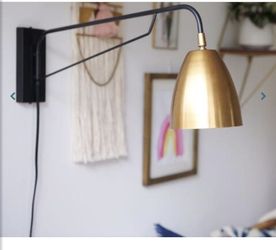 Brass Wall Lamp + Smart Outlet
