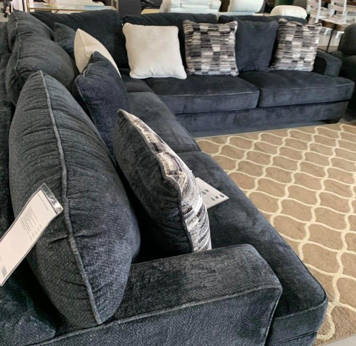 Lavernett Charcoal 3-Piece Sectional Couch