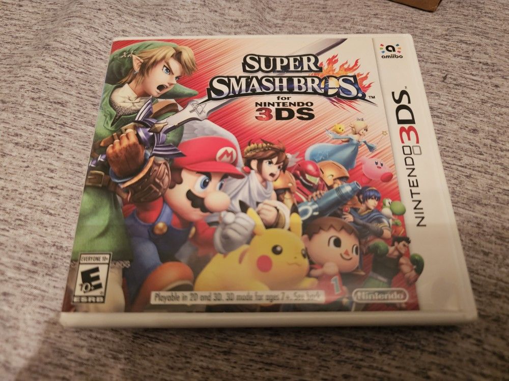 CASE & MANUAL ONLY Super Smash Bros Nintendo 3DS