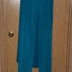 Teal Infinity Gown And Shoes(prom,wedding, All Occasions)