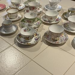 Vintage Bone China Teacups & Saucers from England $500 For All