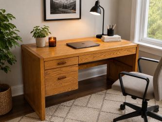 Solid oak desk