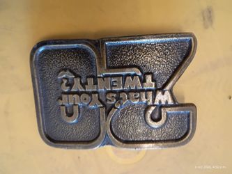 What's.s your twenty Stalder bronze belt buckle