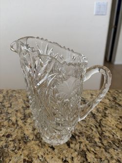 Vintage Lead Crystal Pitcher