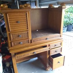  2 Mahogany Wood Matching Desk