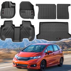 Disponible a la venta $60 Alfombrillas para Honda Fit 2014-2020, forro de maletero de carga y respaldo de asiento trasero, alfombrilla de protección d