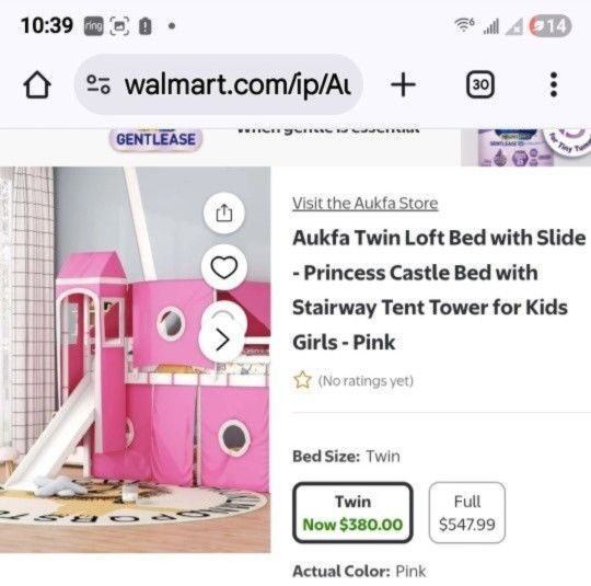 Girls Princess Bed And Mattress