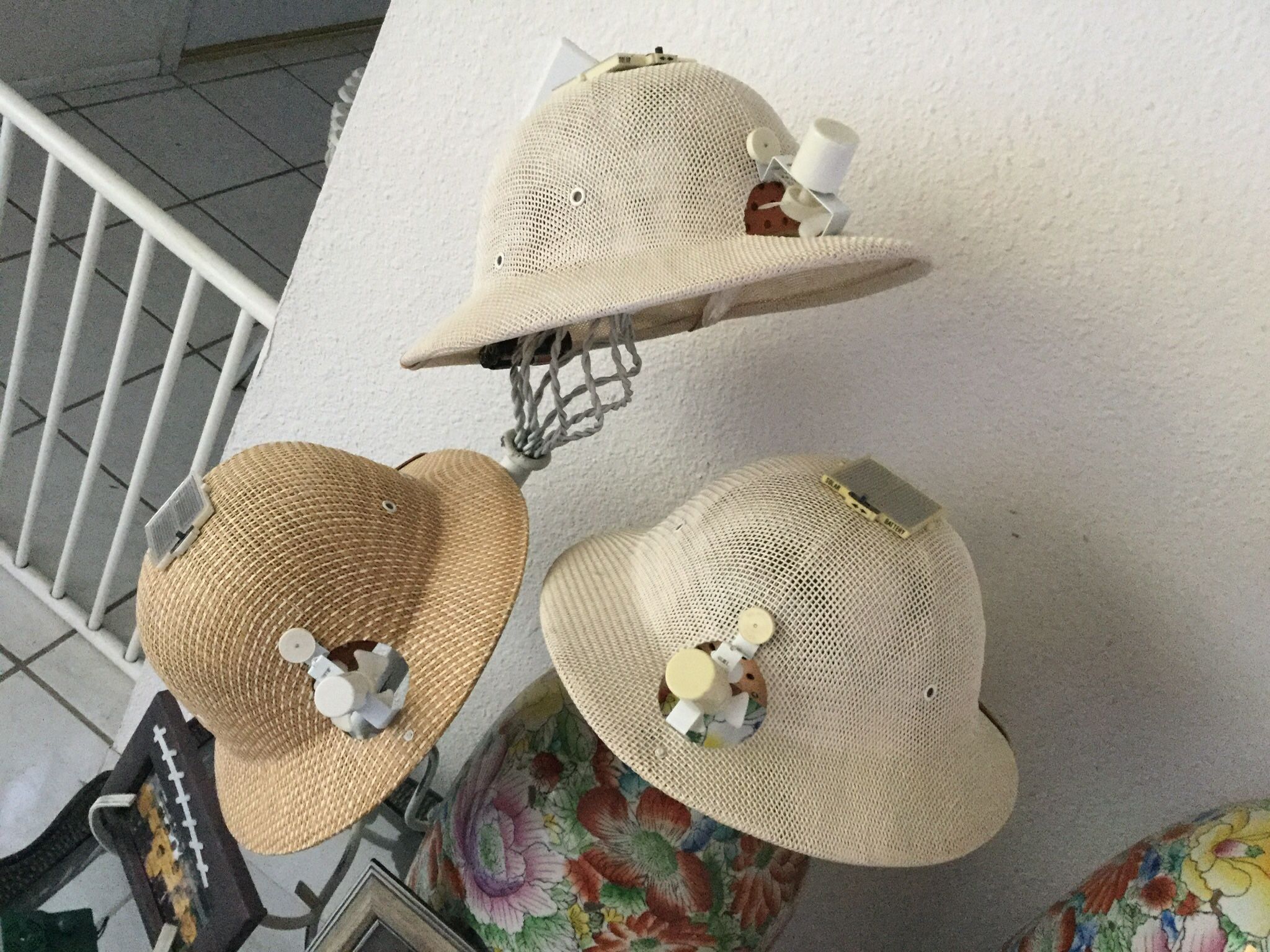 Solar/battery Powered Fan Pith Hat