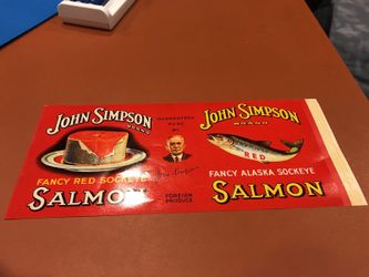 John Simpson Salmon Canning Label