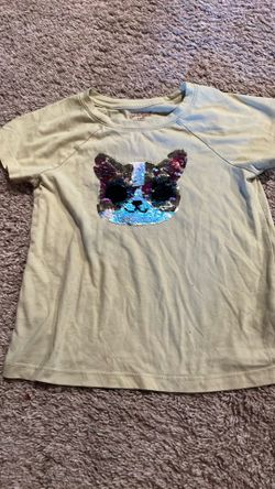 Cat & Jack faded sequin shirts size 6/7