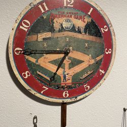Antique Baseball Wall Clock 